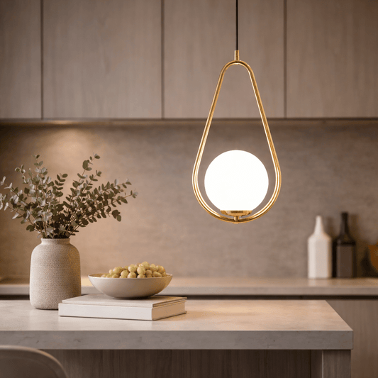 Gold Glass Sphere Pendant Light - Urban Jiko