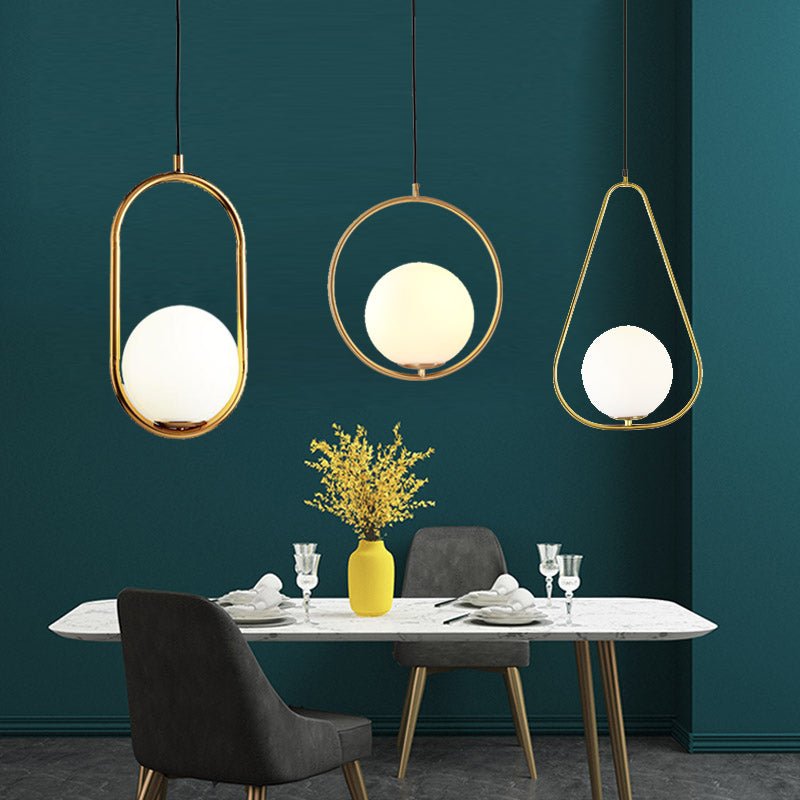 Gold Glass Sphere Pendant Light - Urban Jiko