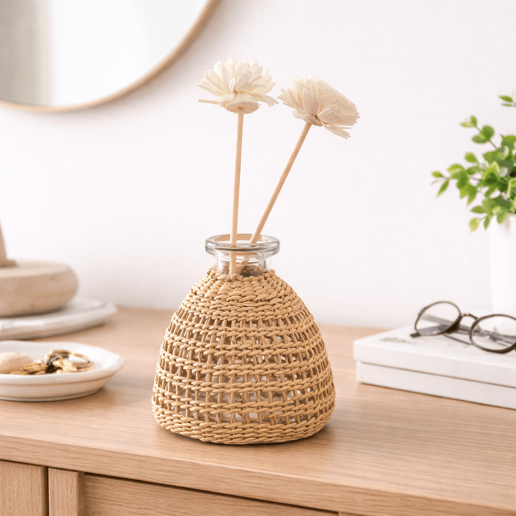 Haven Woven Glass Vase - Urban Jiko