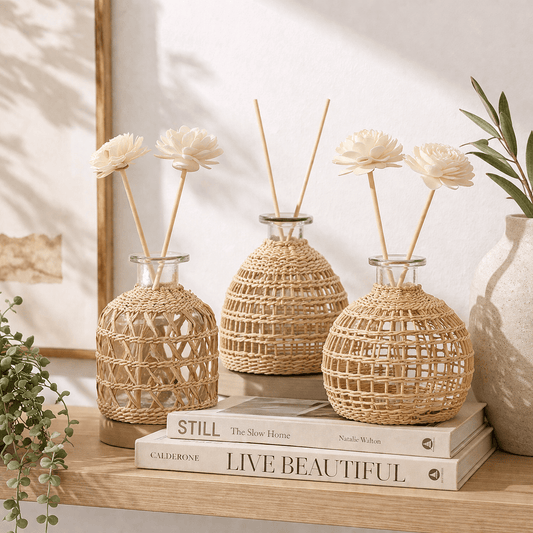 Haven Woven Glass Vase - Urban Jiko