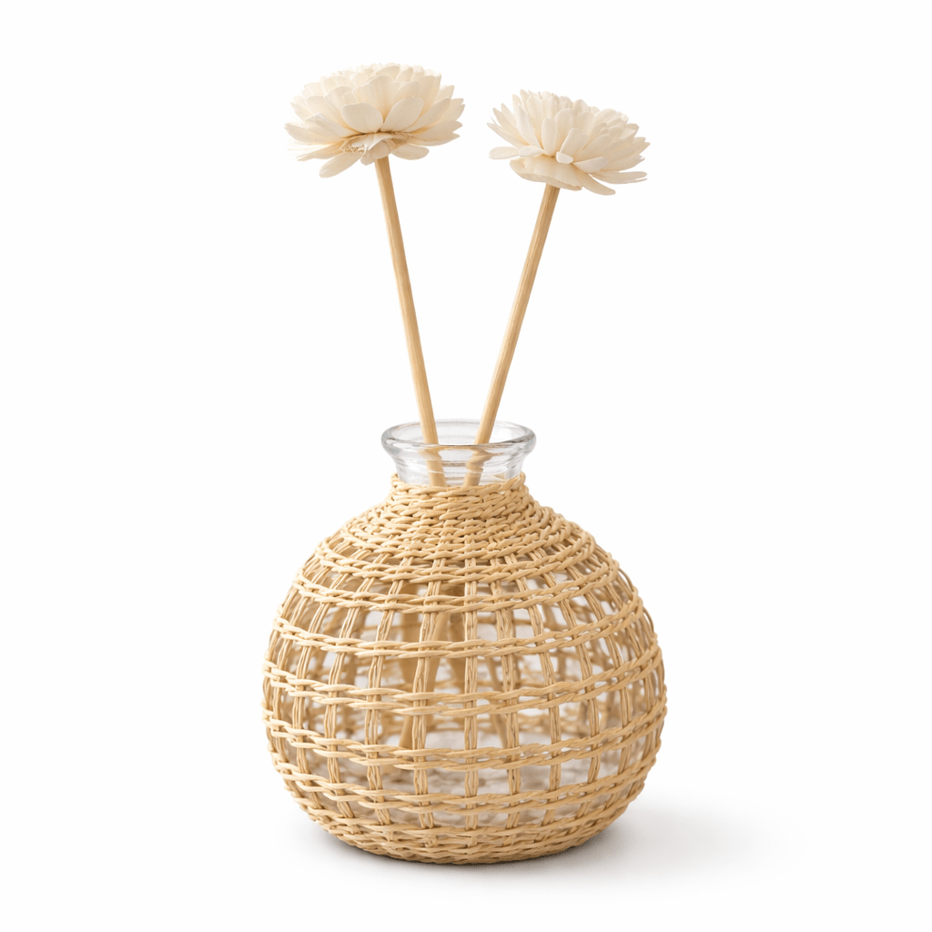 Haven Woven Glass Vase - Urban Jiko
