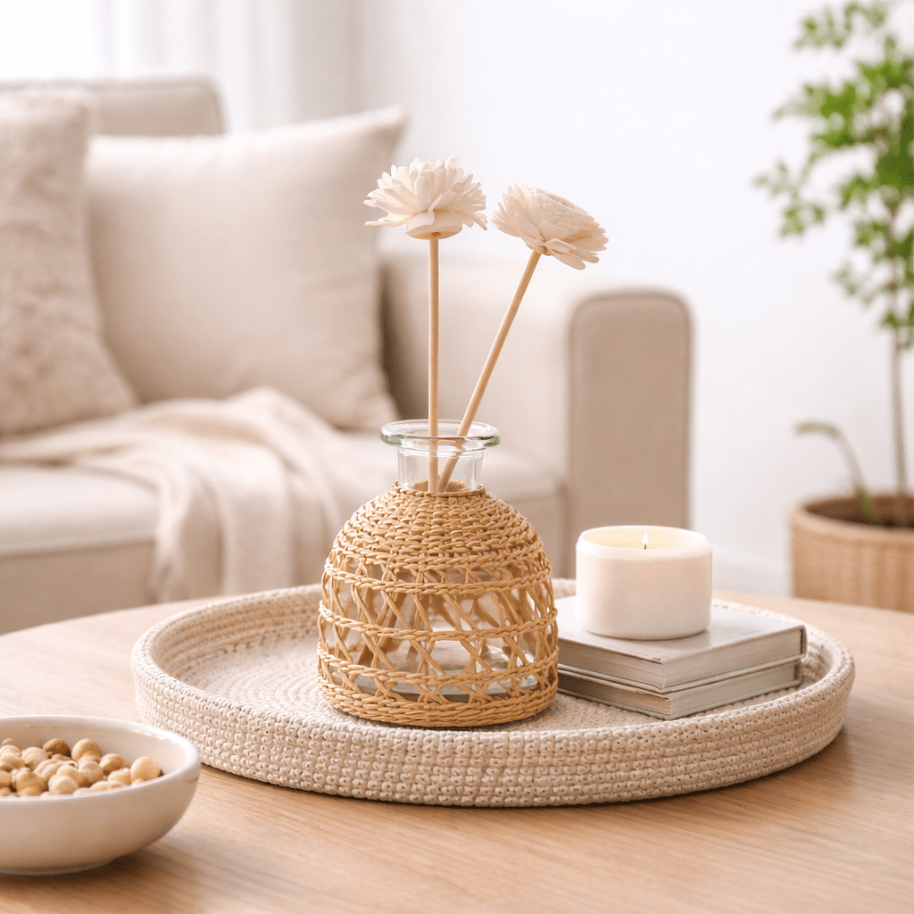 Haven Woven Glass Vase - Urban Jiko