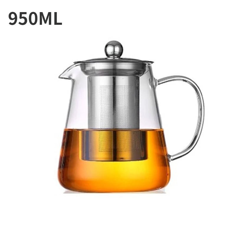 Heat Resistant Glass Teapot with Stainless Steel Tea Strainer - Urban Jiko