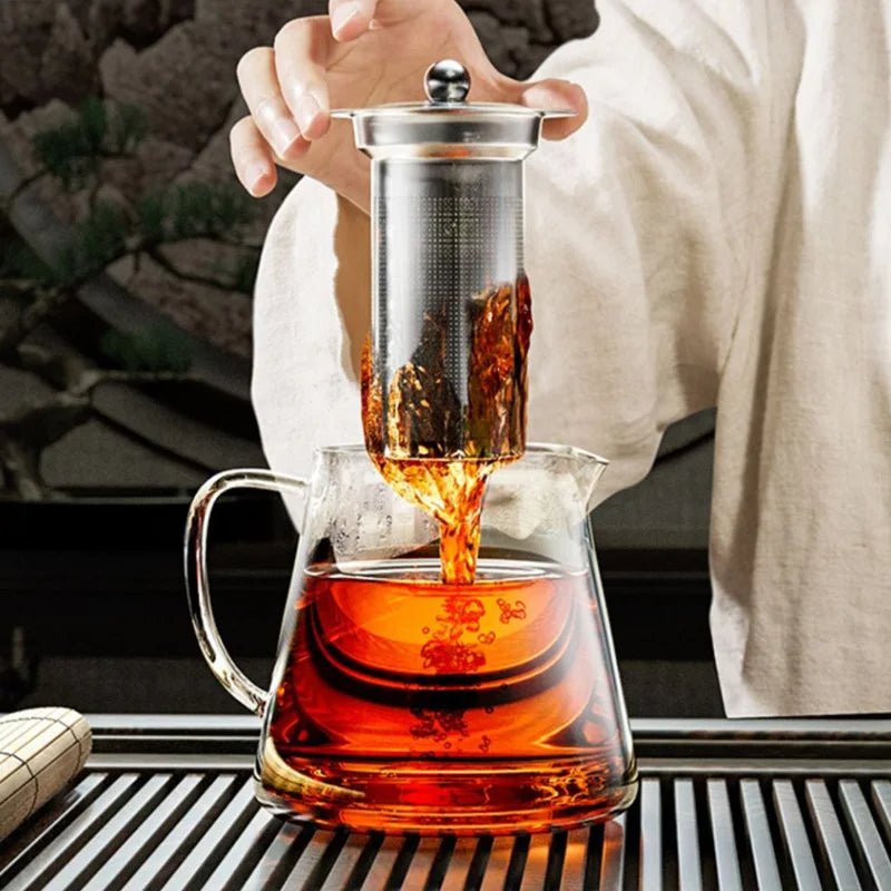 Heat Resistant Glass Teapot with Stainless Steel Tea Strainer - Urban Jiko