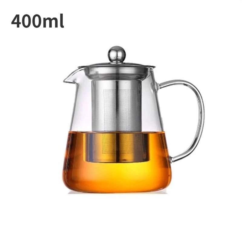 Heat Resistant Glass Teapot with Stainless Steel Tea Strainer - Urban Jiko