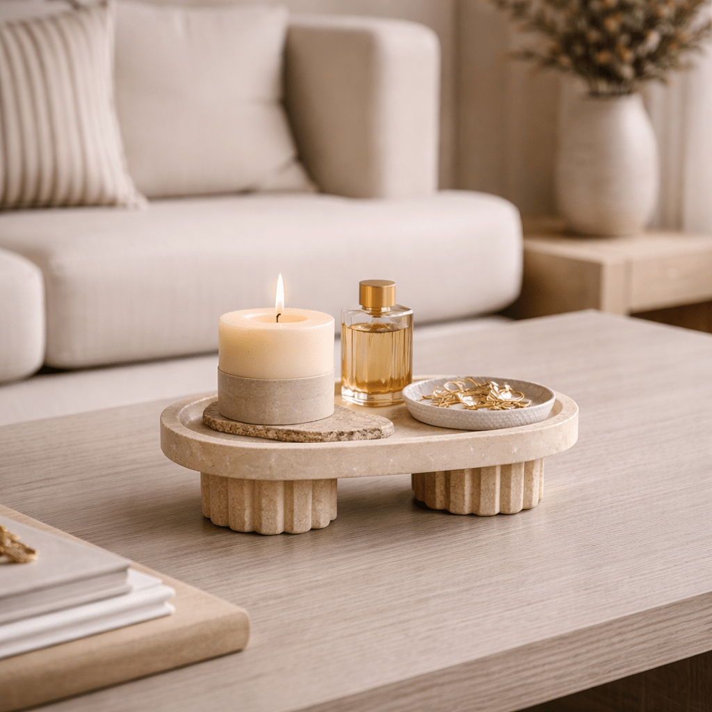 Heritage Fluted Stone Tray - Urban Jiko