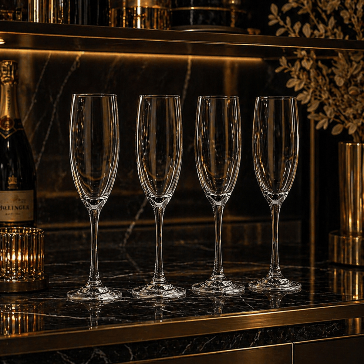 Luxe Champagne Flute Glass Set - Urban Jiko