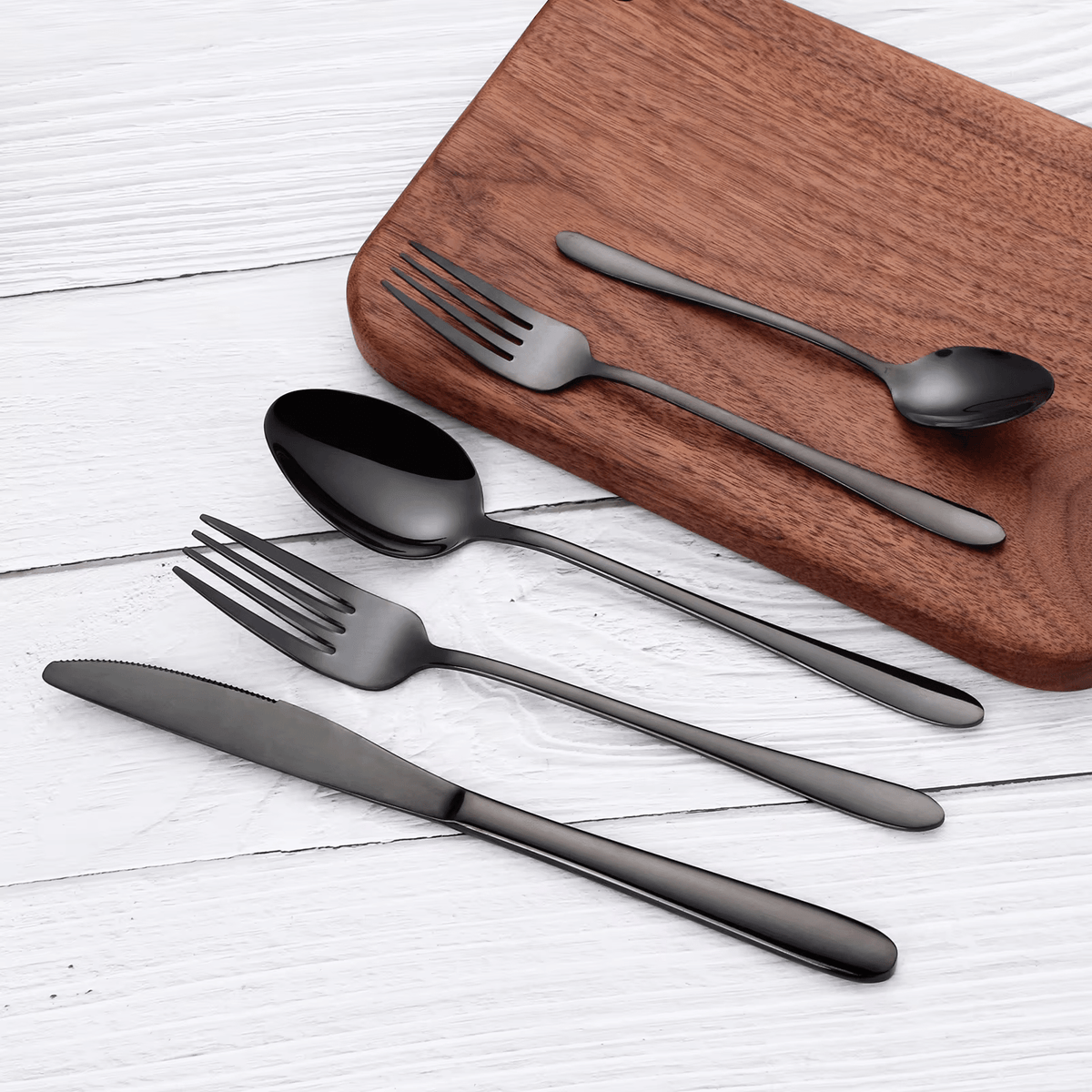 Modern Black Cutlery Set - Urban Jiko