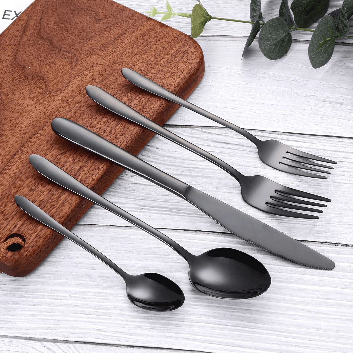Modern Black Cutlery Set - Urban Jiko