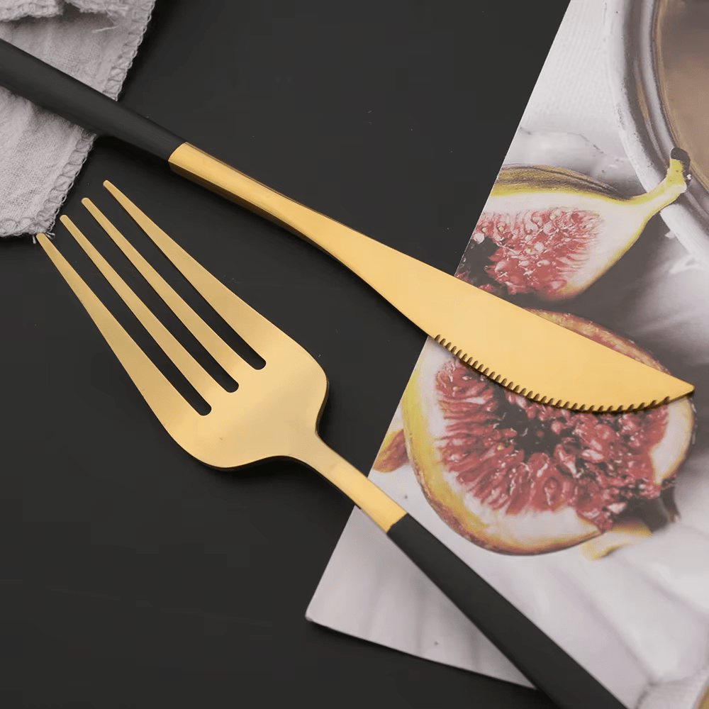 Modern Gold Cutlery Set - Urban Jiko