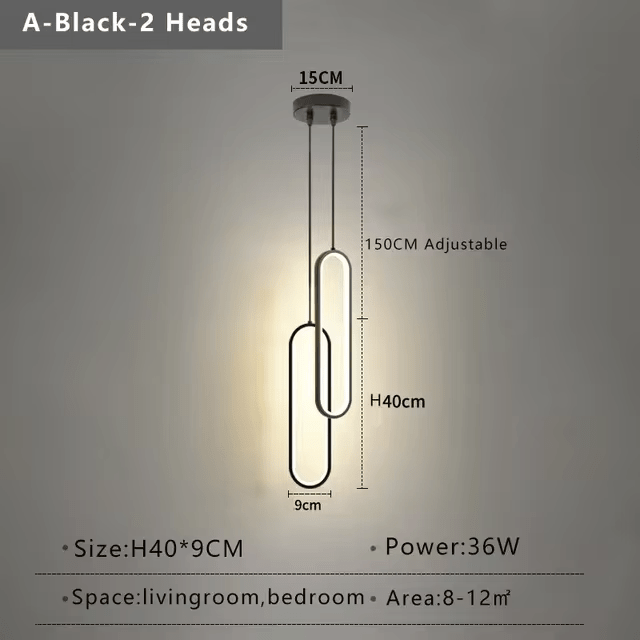 Modern LED Oval Pendant Lamp - Urban Jiko