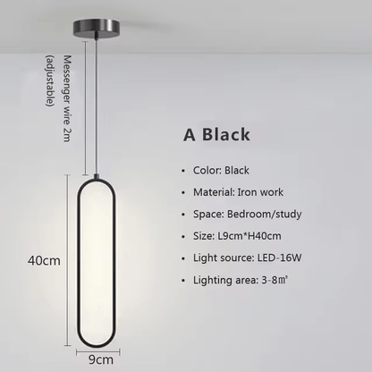 Modern LED Oval Pendant Lamp - Urban Jiko