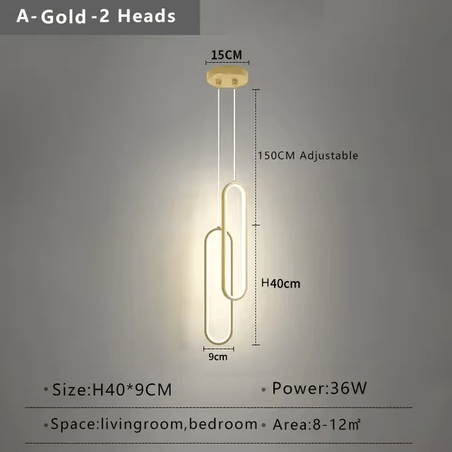 Modern LED Oval Pendant Lamp - Urban Jiko