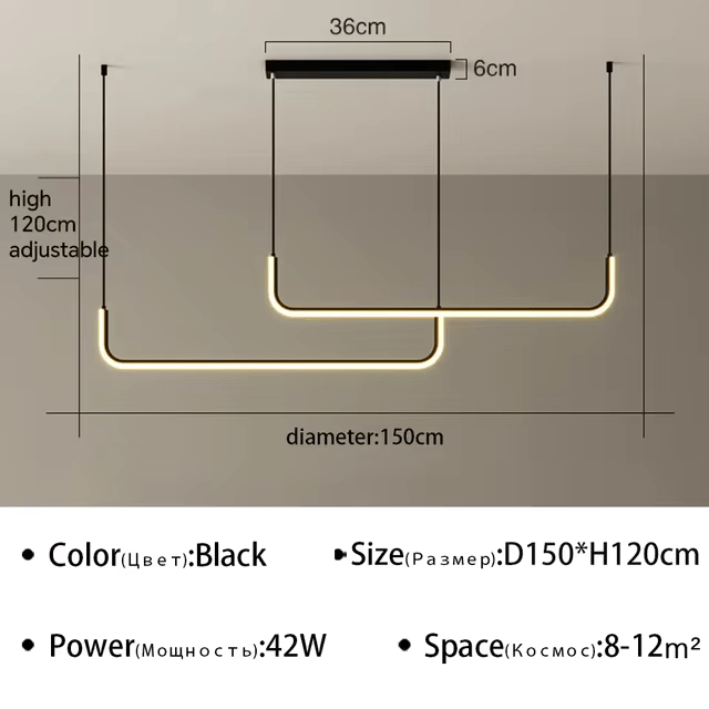 Modern LED Suspension Pendant Lamp - Urban Jiko