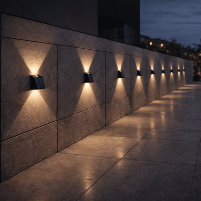 Modern Solar Outdoor Wall Light - Urban Jiko
