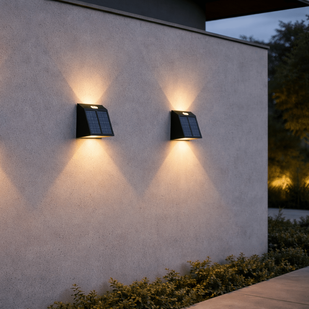Modern Solar Outdoor Wall Light - Urban Jiko