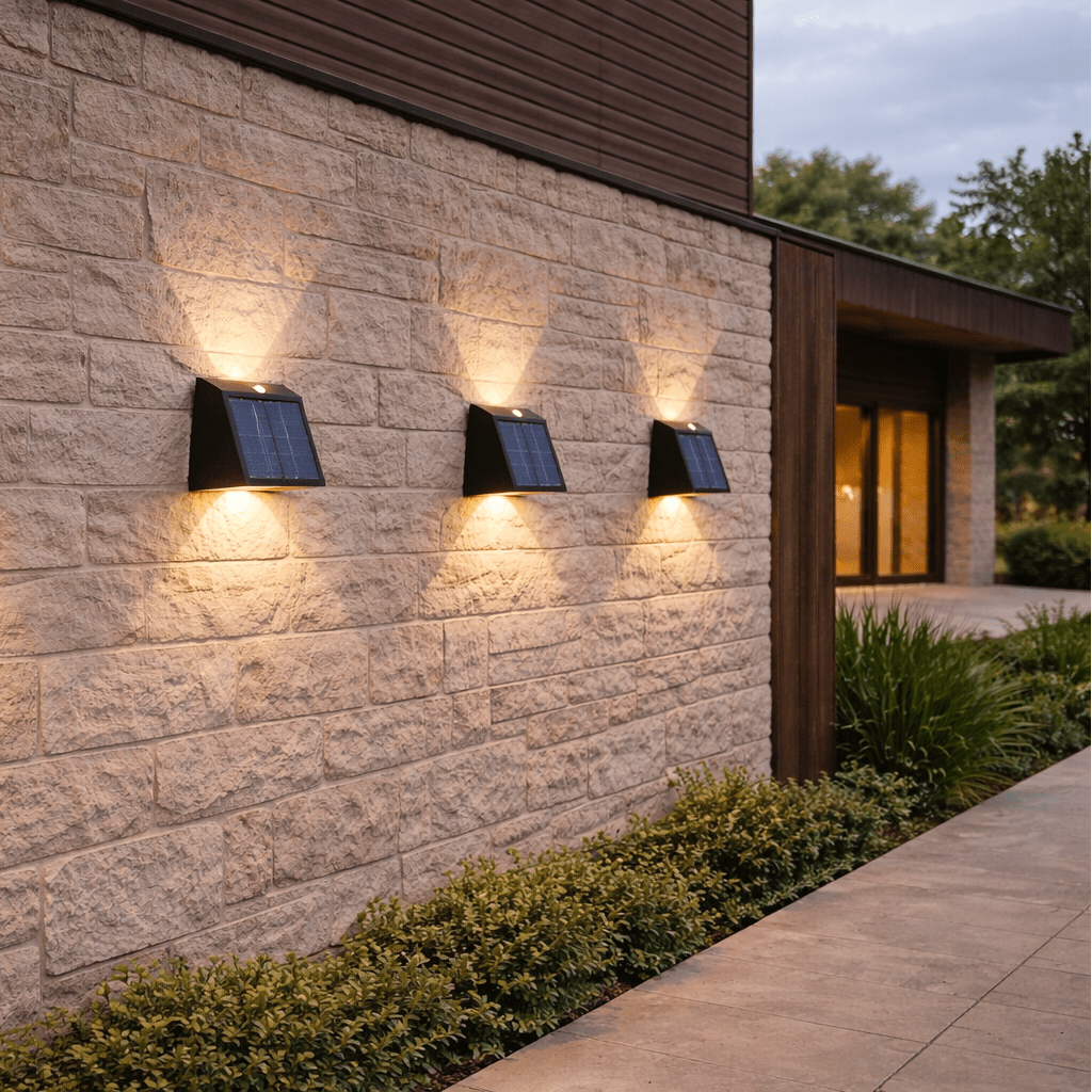 Modern Solar Outdoor Wall Light - Urban Jiko
