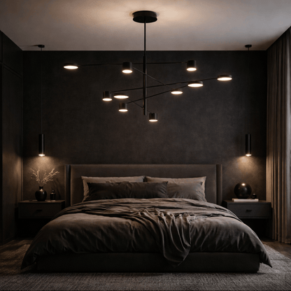 Noctra Beam Chandelier - Urban Jiko