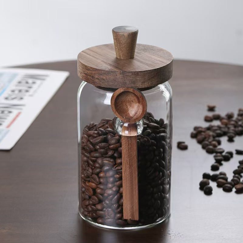 Oak & Glass Airtight Jar - Urban Jiko