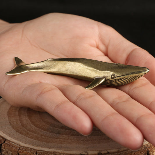 Oceanus Brass Whale Sculpture - Urban Jiko