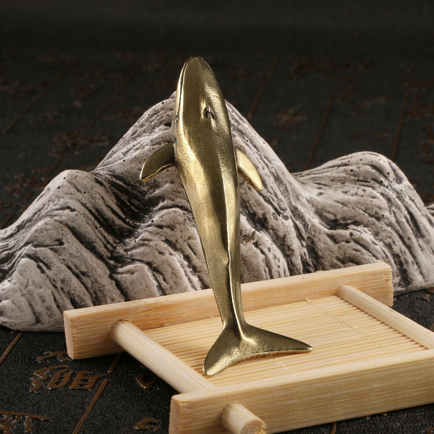 Oceanus Brass Whale Sculpture - Urban Jiko