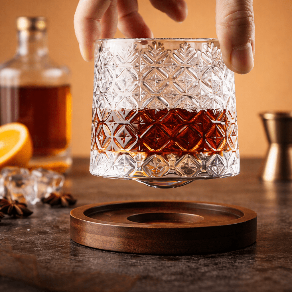 Orbit Spinning Whiskey Glass - Urban Jiko