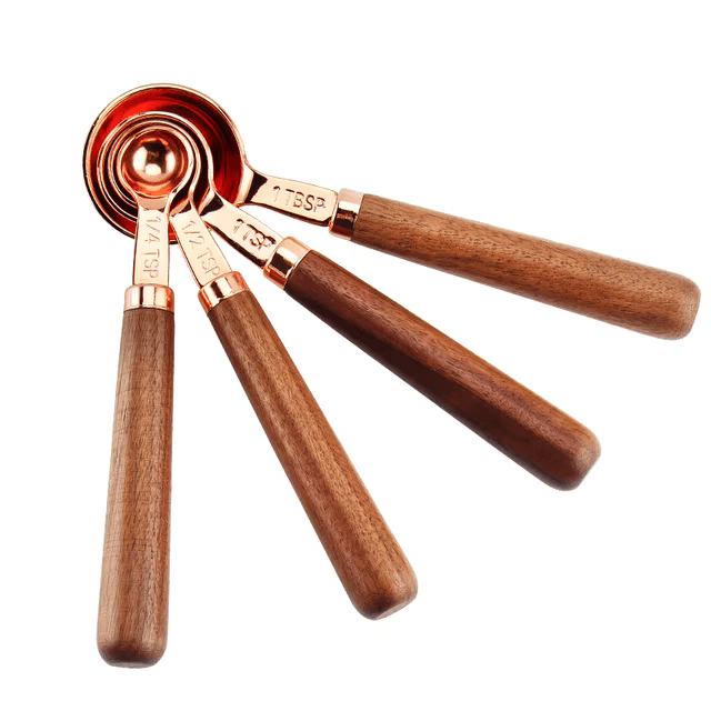 Rose Gold Wooden Measuring Set (8 Piece Set) - Urban Jiko