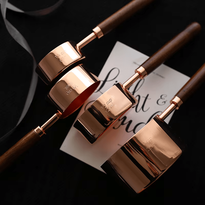 Rose Gold Wooden Measuring Set (8 Piece Set) - Urban Jiko