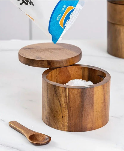 Salt & Pepper Jar with Seasoning Spoon - Urban Jiko