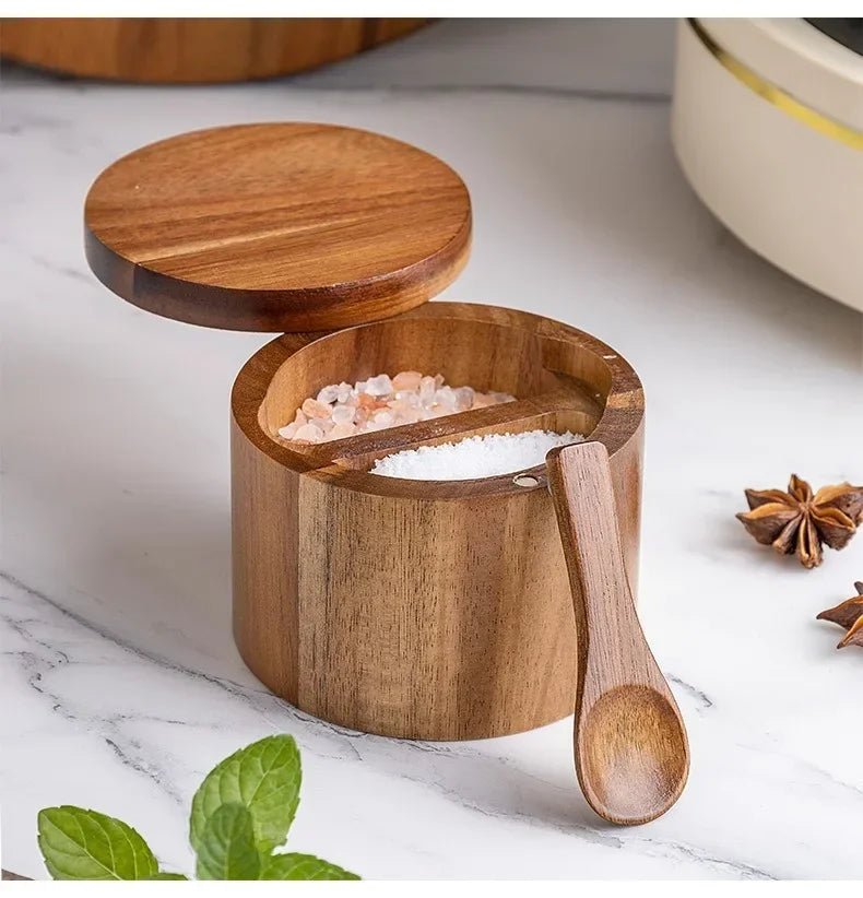 Salt & Pepper Jar with Seasoning Spoon - Urban Jiko