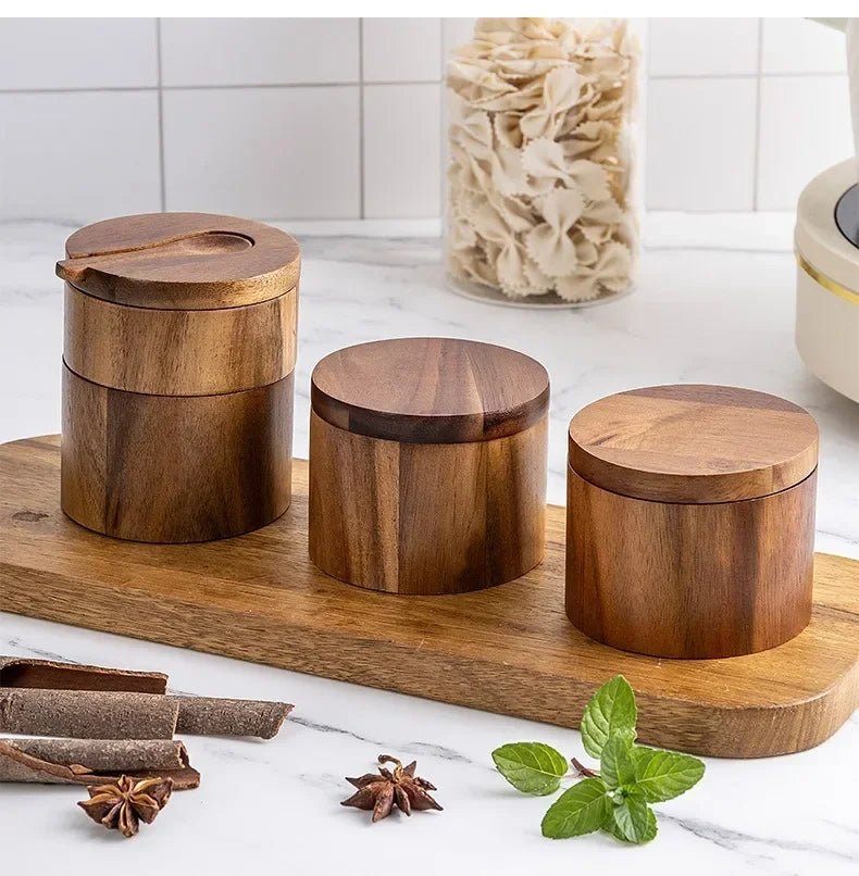 Salt & Pepper Jar with Seasoning Spoon - Urban Jiko