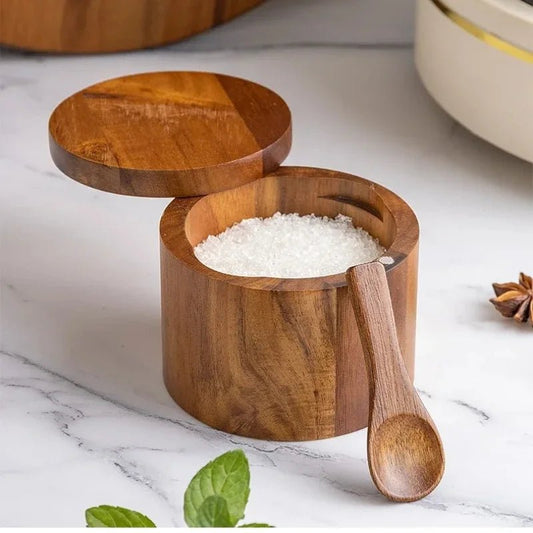 Salt & Pepper Jar with Seasoning Spoon - Urban Jiko