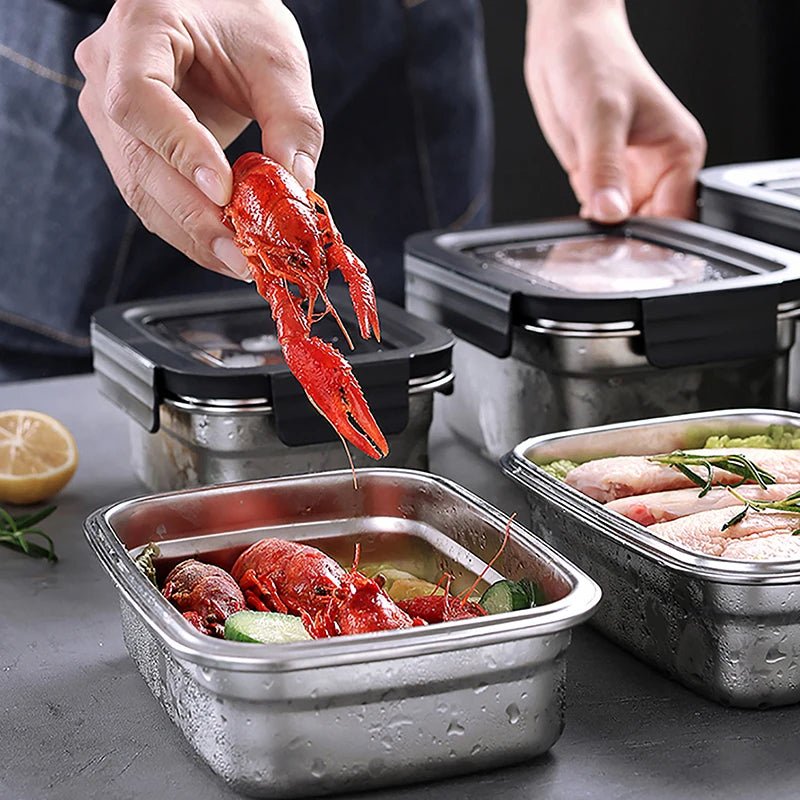 Stainless Steel Food Storage Containers with Snap Seal Lid - Urban Jiko