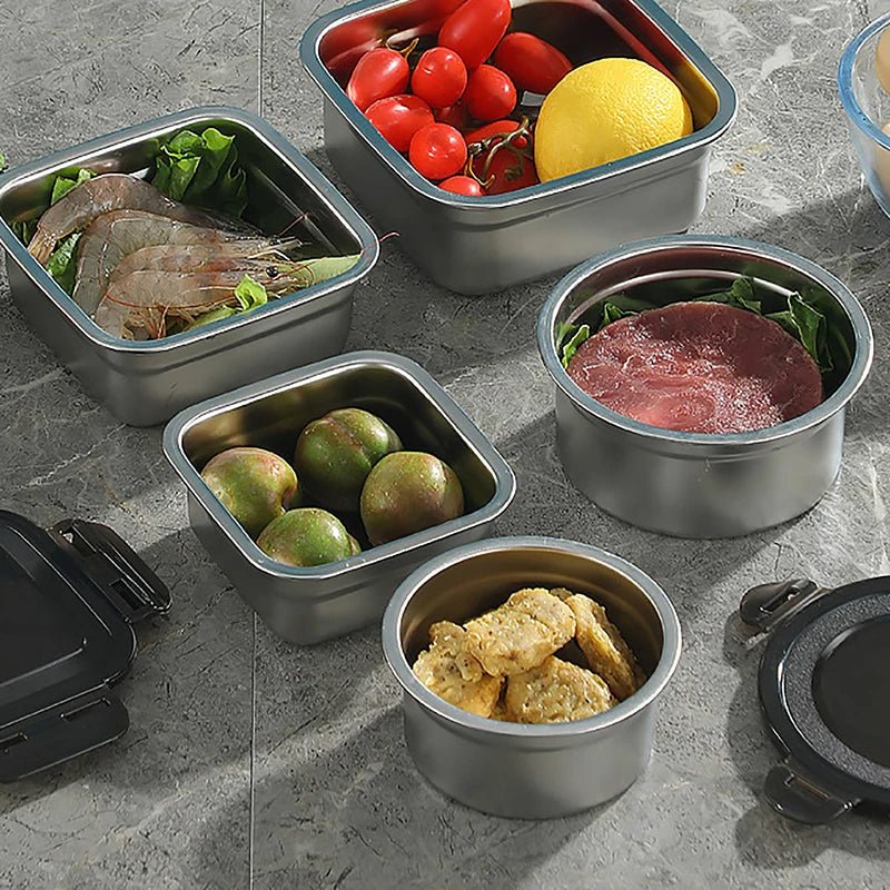 Stainless Steel Food Storage Containers with Snap Seal Lid - Urban Jiko