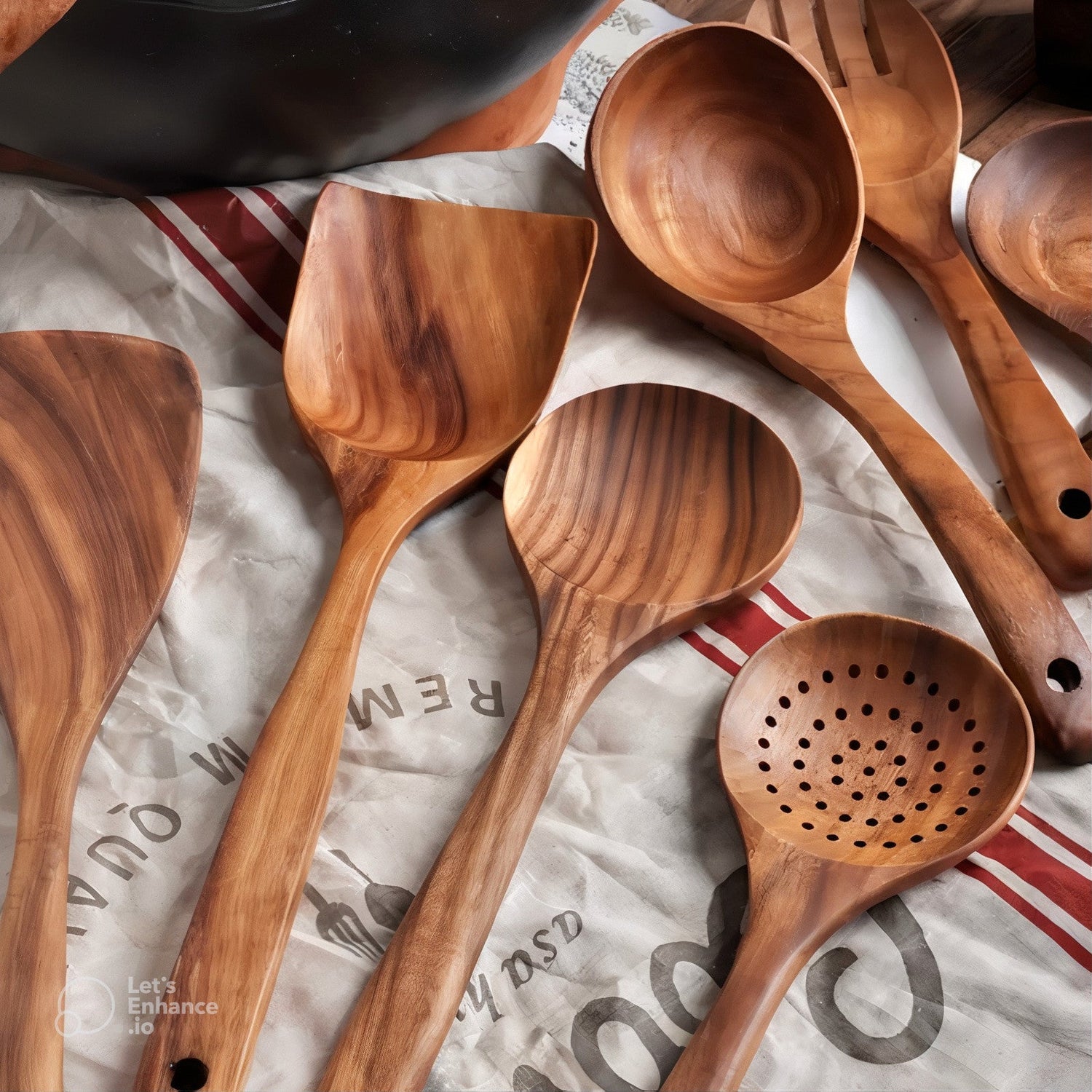 Teak Wooden Utensil Set - Urban Jiko
