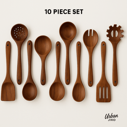 Teak Wooden Utensil Set - Urban Jiko