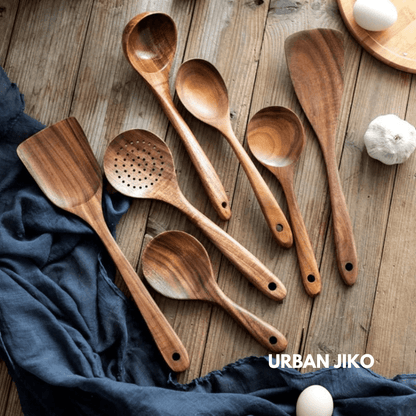 Teak Wooden Utensil Set - Urban Jiko