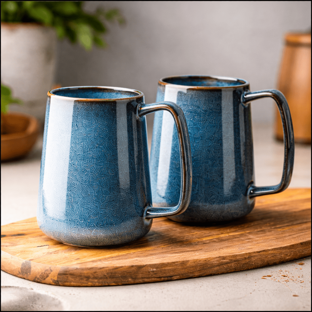 The Azure Hearth Ceramic Mug - Urban Jiko