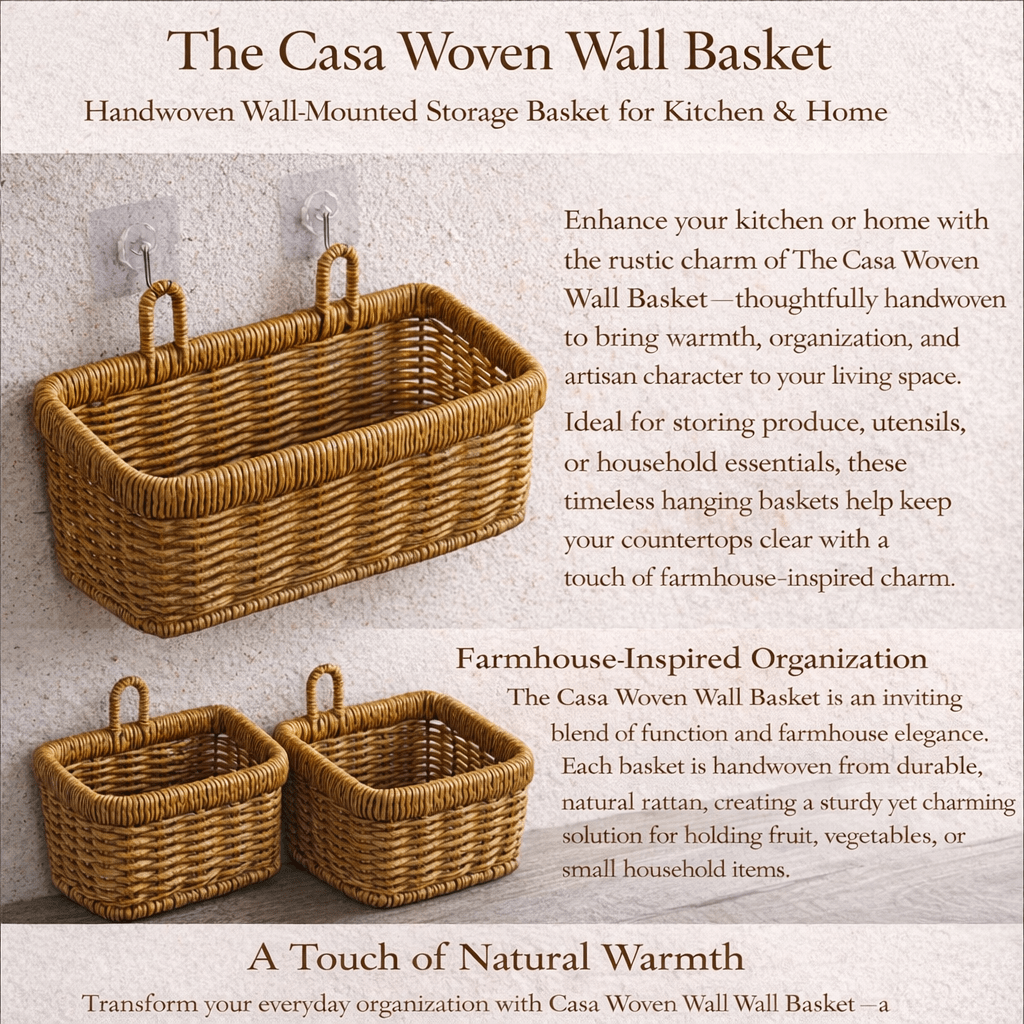 The Casa Woven Wall Basket - Urban Jiko
