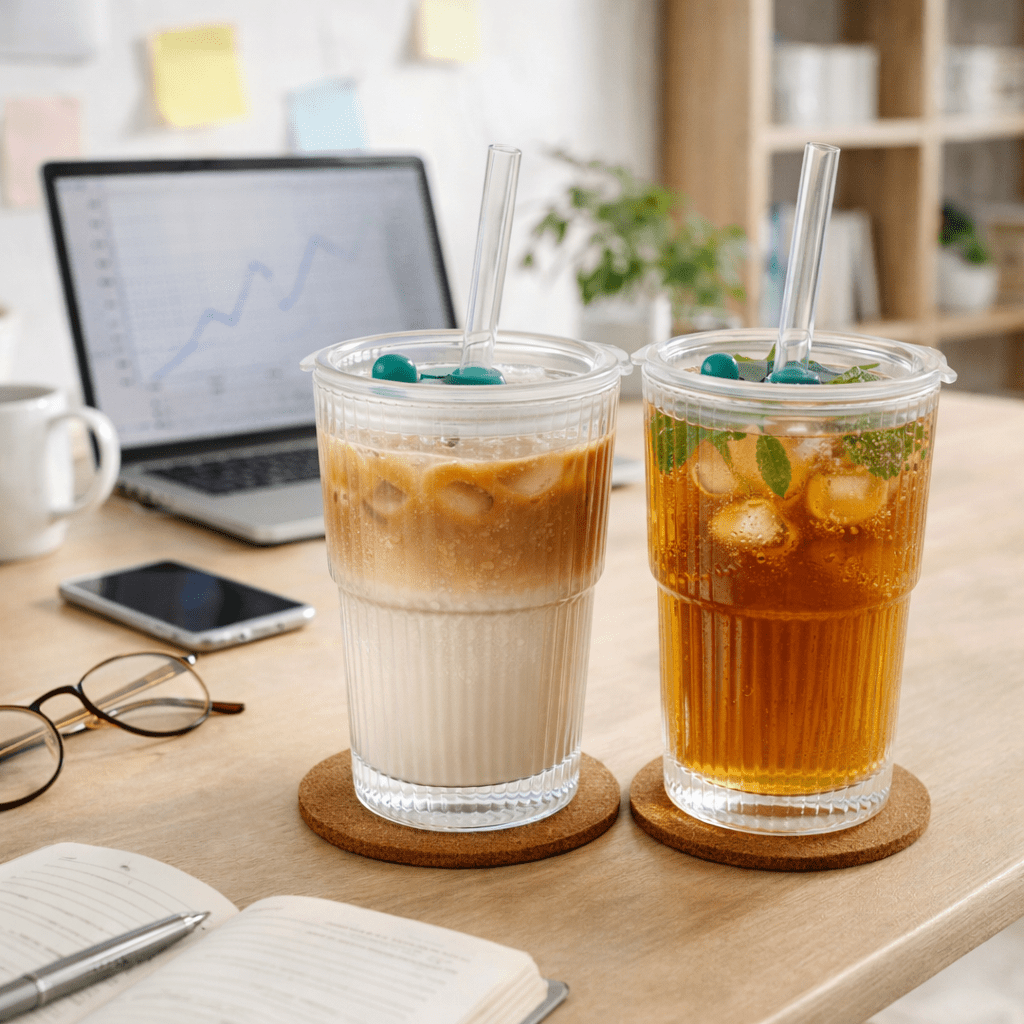 The Lumière Ribbed Glass Tumbler - Urban Jiko