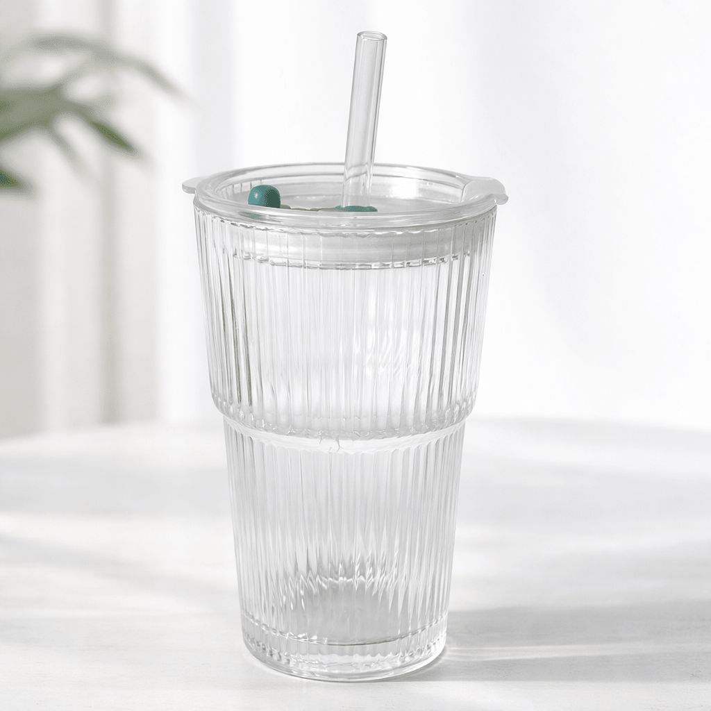 The Lumière Ribbed Glass Tumbler - Urban Jiko