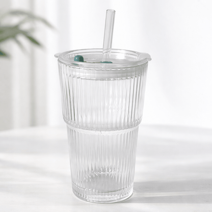 The Lumière Ribbed Glass Tumbler - Urban Jiko