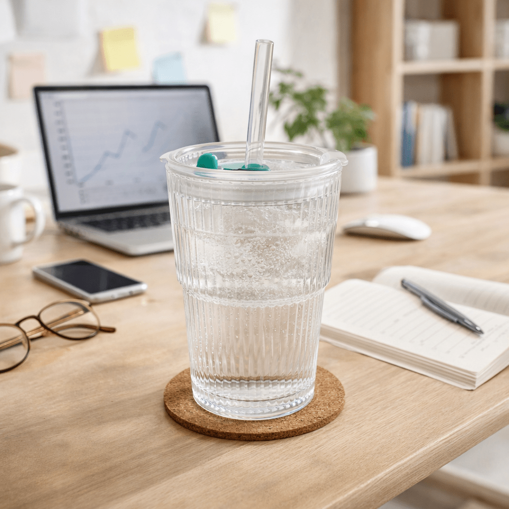 The Lumière Ribbed Glass Tumbler - Urban Jiko