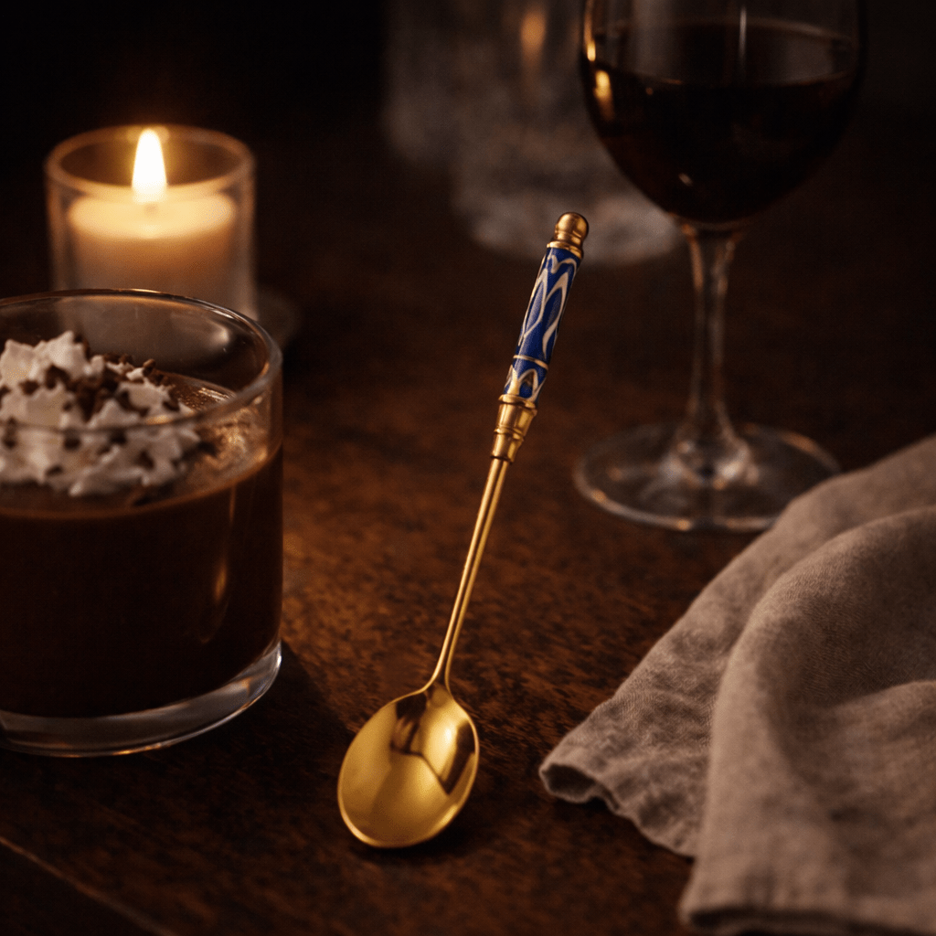 Villa Gold Dessert Spoon - Urban Jiko