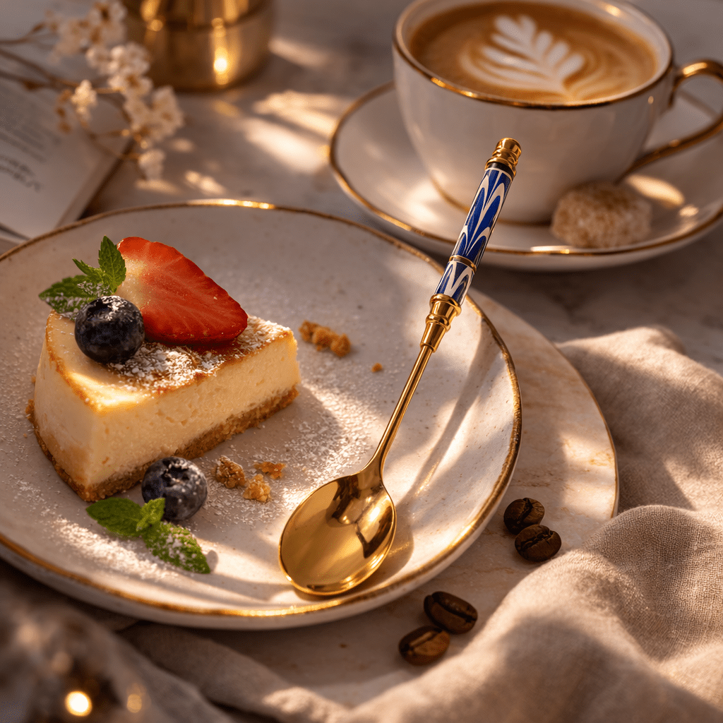 Villa Gold Dessert Spoon - Urban Jiko