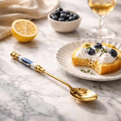 Villa Gold Dessert Spoon - Urban Jiko