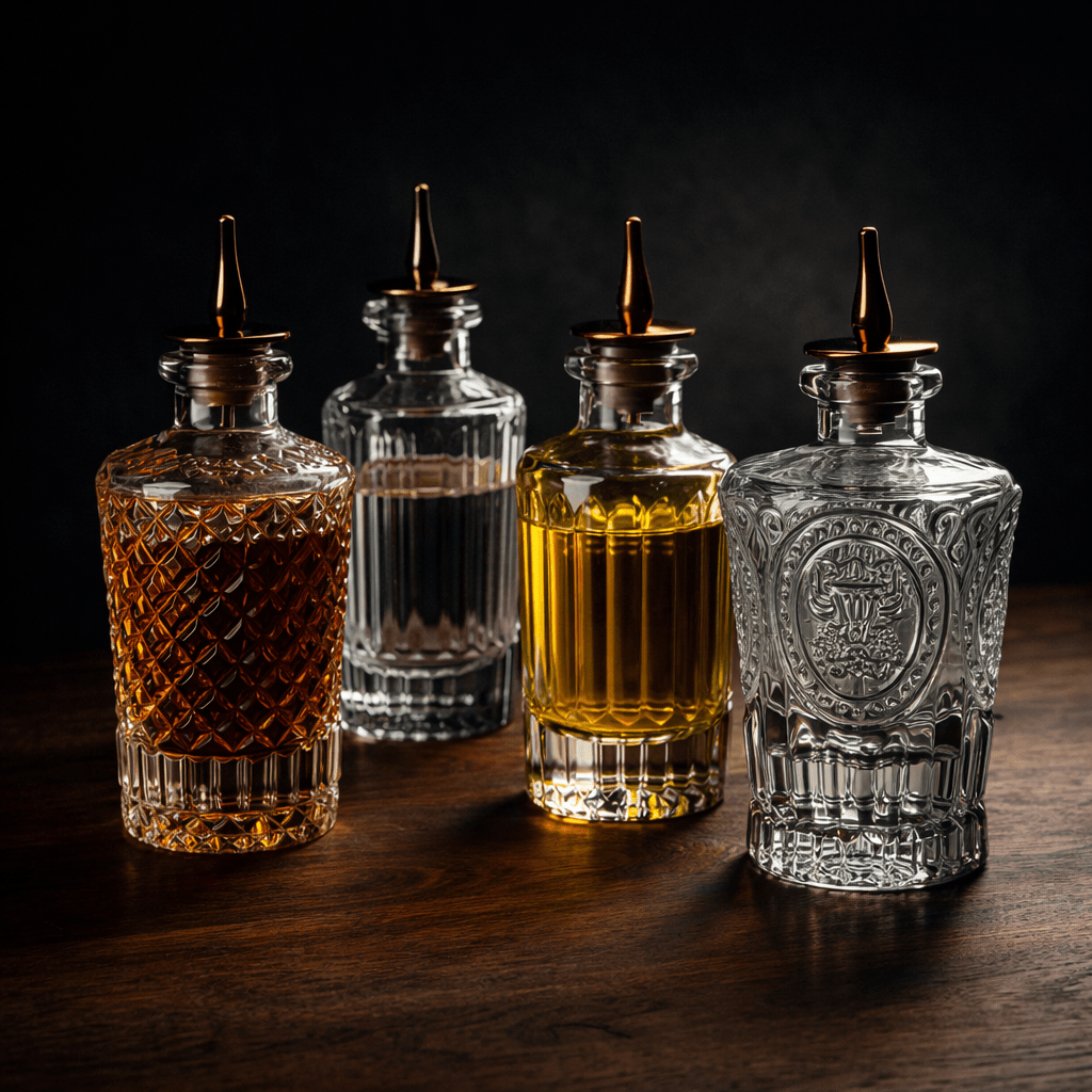 Vintage Carved Glass Pour Bottle - Urban Jiko