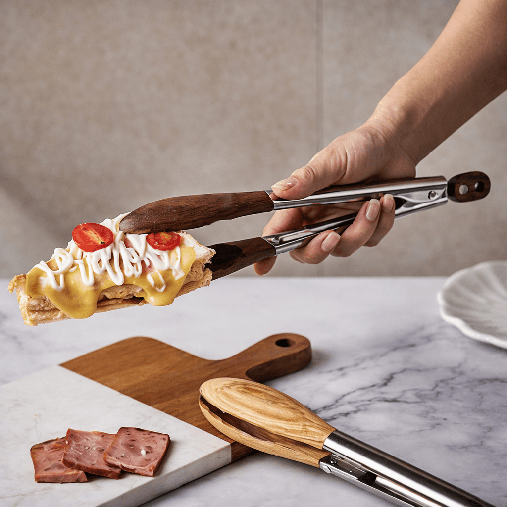 Walnut Precision Grill Tongs - Urban Jiko