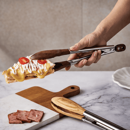 Walnut Precision Grill Tongs - Urban Jiko