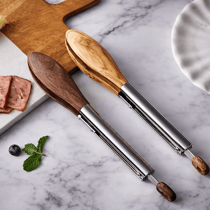 Walnut Precision Grill Tongs - Urban Jiko